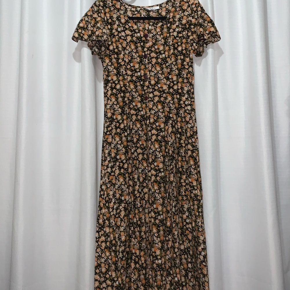 VINTAGE!! Rampage clothing company size 3, small button-down midi dress